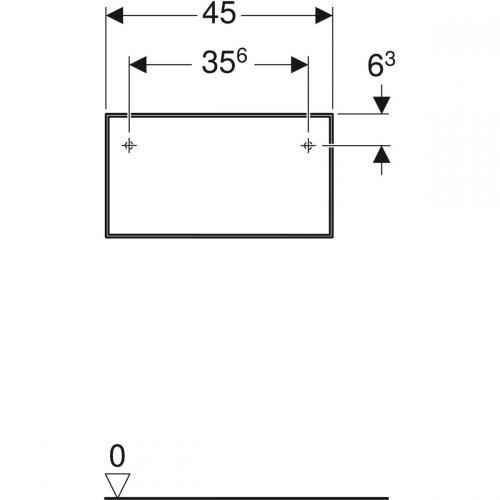 Geberit ONE oldalsó szekrény, egy fiókkal, 45x24.5x 47cm, tölgy/melaminos faszerkezet 505.078.00.5