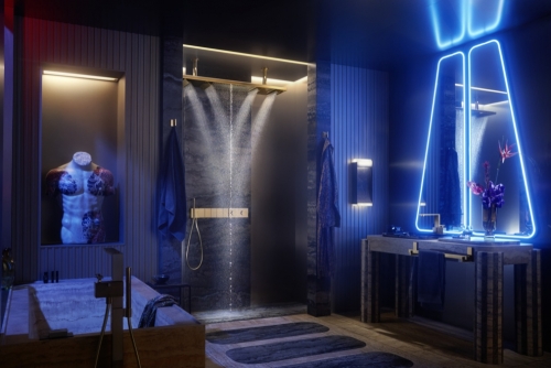 Hansgrohe AXOR ShowerHeaven 1200/300 4jet világítással 3500 K, króm (10628000)