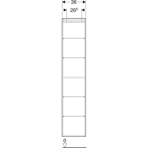 Geberit ONE magas szekrény, egy ajtóval, 36x180x29.1cm, greige/matt bevonat 505.083.00.7