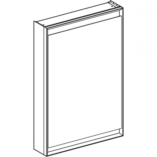 Geberit ONE tükrös szekrény ComfortLight világítással, 90x60cm, eloxált alumínium, balra nyíló ajtóval 505.810.00.1