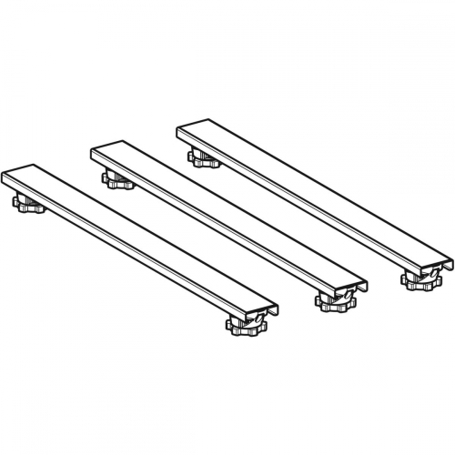 Geberit lábkészlet 140 cm-es gyantakő zuhanytálcákhoz, 6-12cm magas (3 db 80cm hosszú keresztelem és 6 db láb) 554.961.00.1