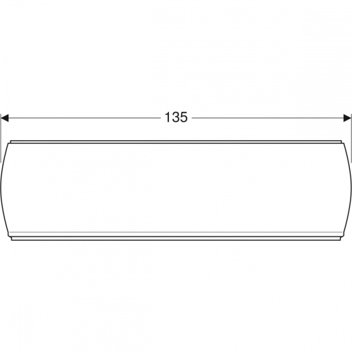 Geberit Selnova előlap sarokfürdőkádhoz, 54cm magas, fényes fehér 554.887.01.1