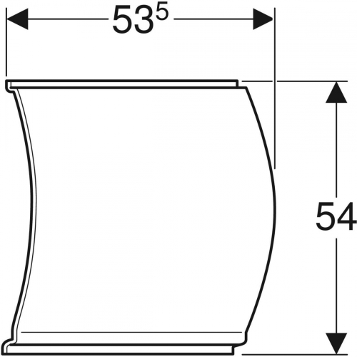 Geberit Selnova előlap sarokfürdőkádhoz, 54cm magas, fényes fehér 554.887.01.1