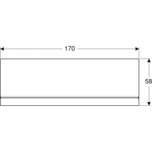 Geberit Selnova Square előlap aszimmetrikus fürdőkádhoz, jobb, 170x58x23.5cm, fényes fehér 554.892.01.1