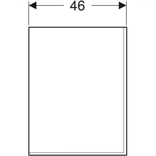 Geberit Selnova Square oldalsó burkolat aszimmetrikus fürdőkádhoz, 46x58x3cm, fényes fehér 554.895.01.1