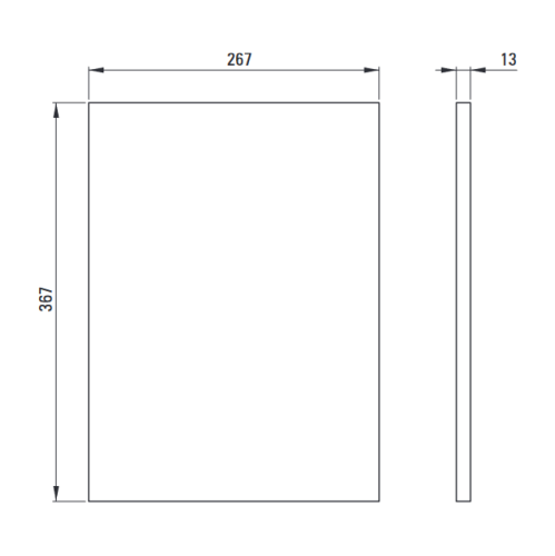 Deante CORREO polc 367X267mm, fehér CBL_A30B