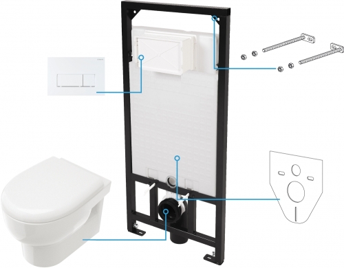 Deante Avis 6 in 1 falsík alatti wc szett CDAA6ZPW