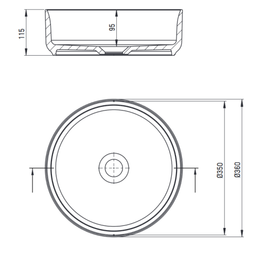 Deante Silia pultra ültethető mosdó 36 cm CDL_6U4S