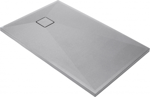 Deante Correo 140x90 cm téglalap alapú gránit zuhanytálca, szürke metál KQR_S47B