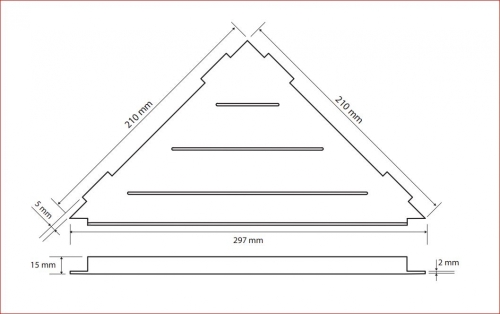 Sapho BEMETA CYTRO beépíthető polc, 297x15x210mm, csiszolt 101302435