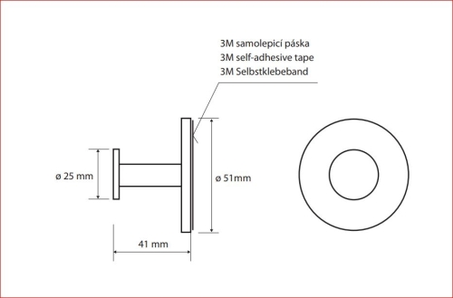 Sapho BEMETA OMEGA Fogas, 51x51x41mm, króm 104206272