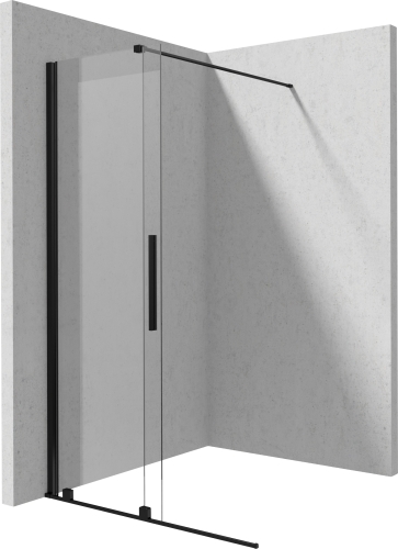 Deante PRIZMA 90 cm Walk-in tolóajtós zuhanyfal, nero KTJ_N39R