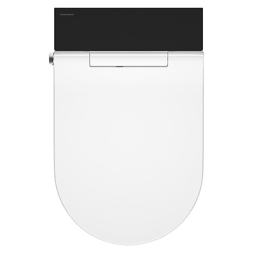 Cersanit (MEISSEN-KERAMIK) Genera Ultimate bidé funkciós ovális okos wc ülőkével, fekete takarópanel S701-514
