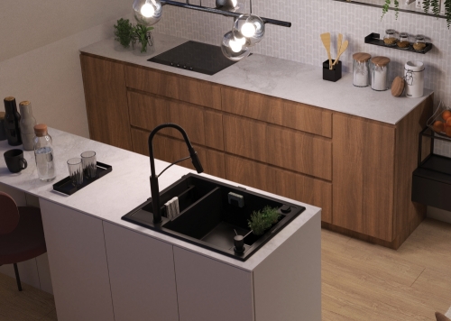 Deante Magnetic kiegészítő szett mosogatóhoz, fekete ZZMKN11O