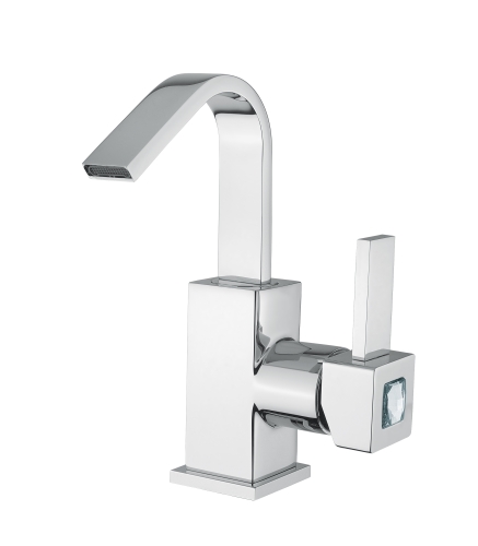Bugnatese Inside Bidet csaptelep leeresztővel swarovski fogantyúval, szálcsiszolt nikkel 9223KNS