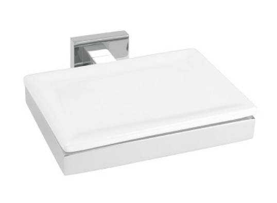Bugnatese MINIMALISTA QUADRO fali szappantartó fehér kerámiával 22800CR