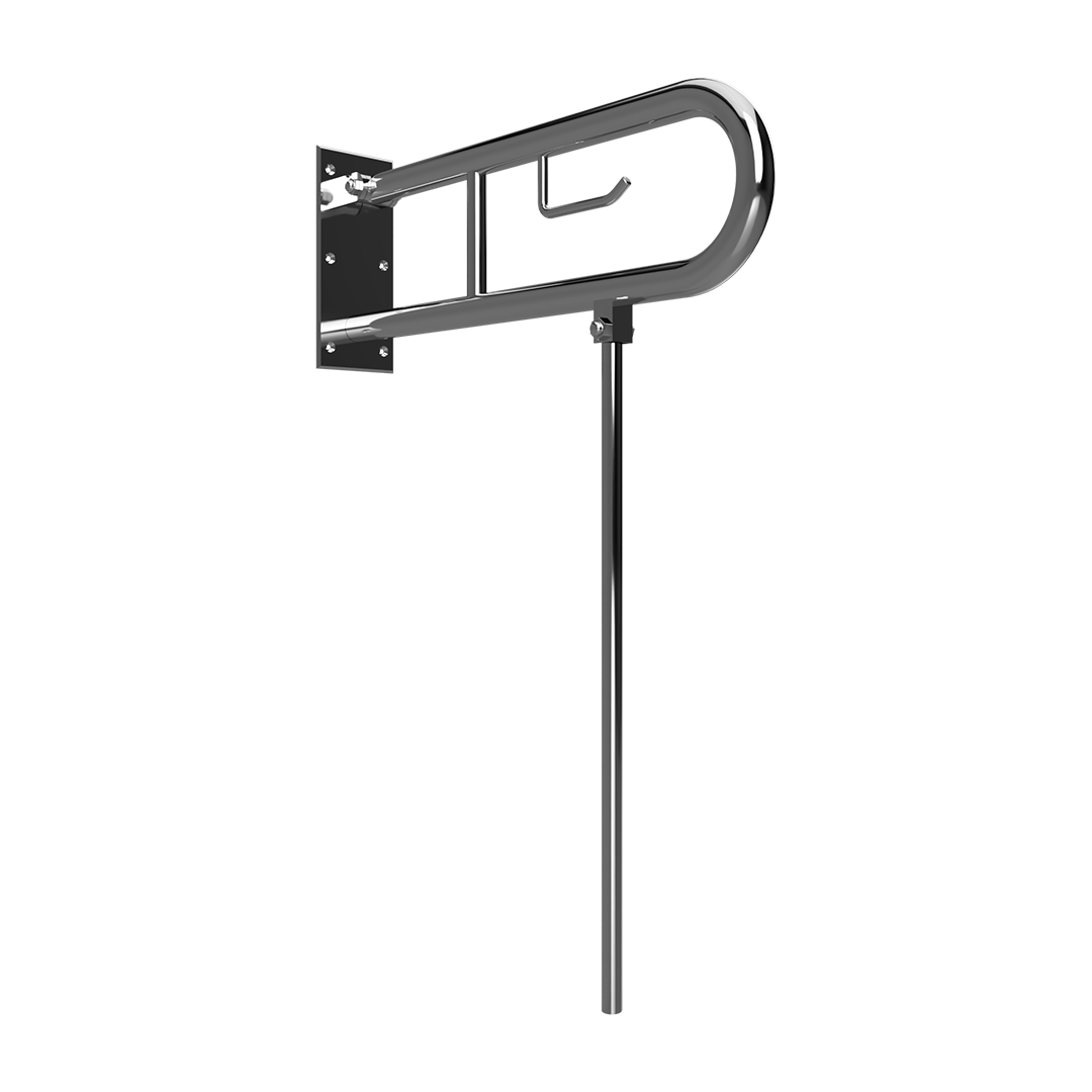 Sapho BEMETA HELP Felhajtható kapaszkodó, U-típus, WC papírtartóval, támasztékkal, 850mm, matt 301406322N