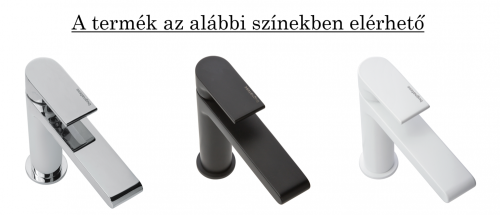 Bugnatese Planet magasított mosdócsaptelep klikk-klakk leeresztővel, matt fehér 2417SCOP