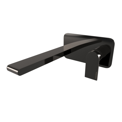 Bugnatese Simple fali mosdócsaptelep 21 cm kifolyóval klikk-klakk leeresztővel, fényes fekete/króm 6647SCCNL
