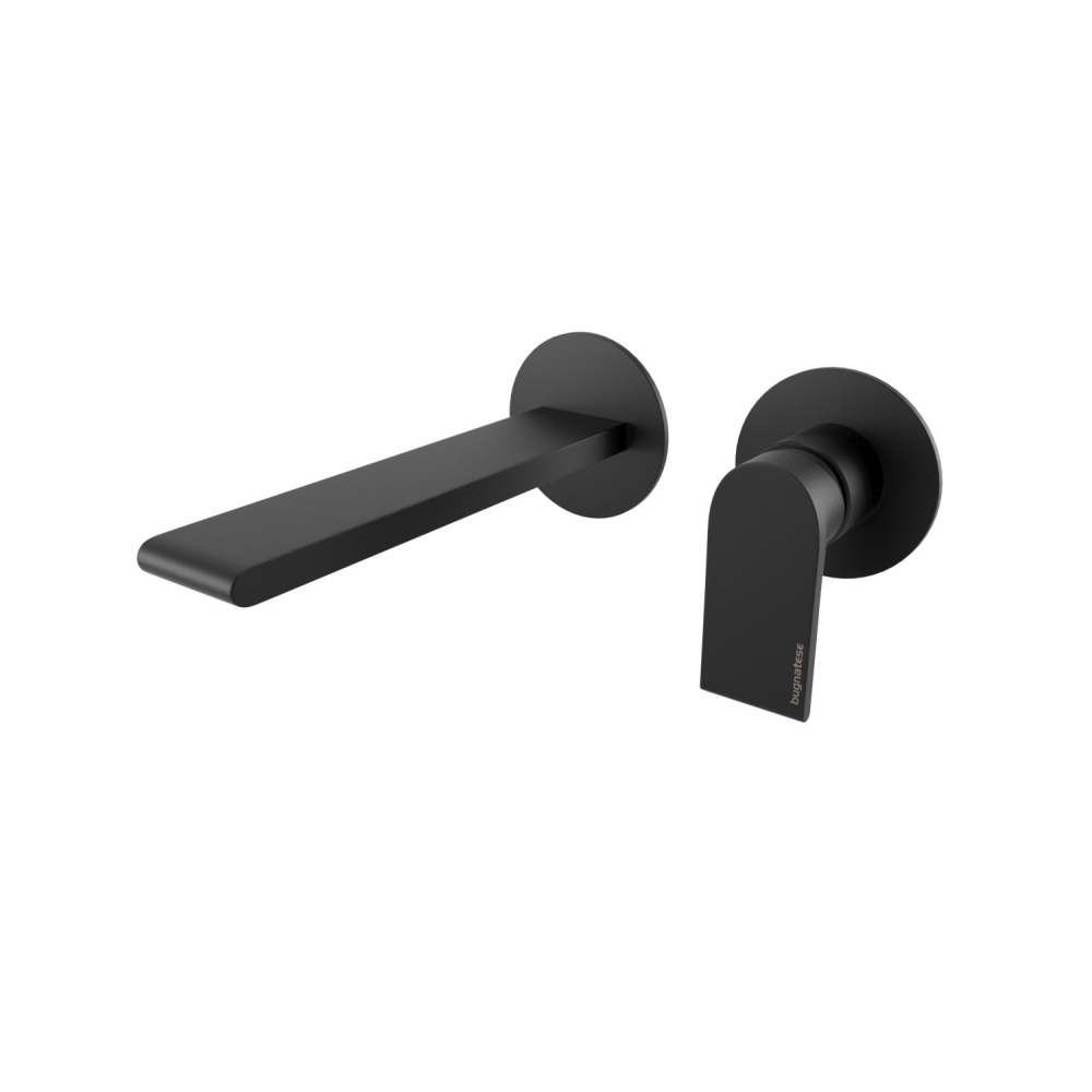 Bugnatese Simple fali mosdócsaptelep 15,5 cm kifolyóval, matt fekete 6645NE