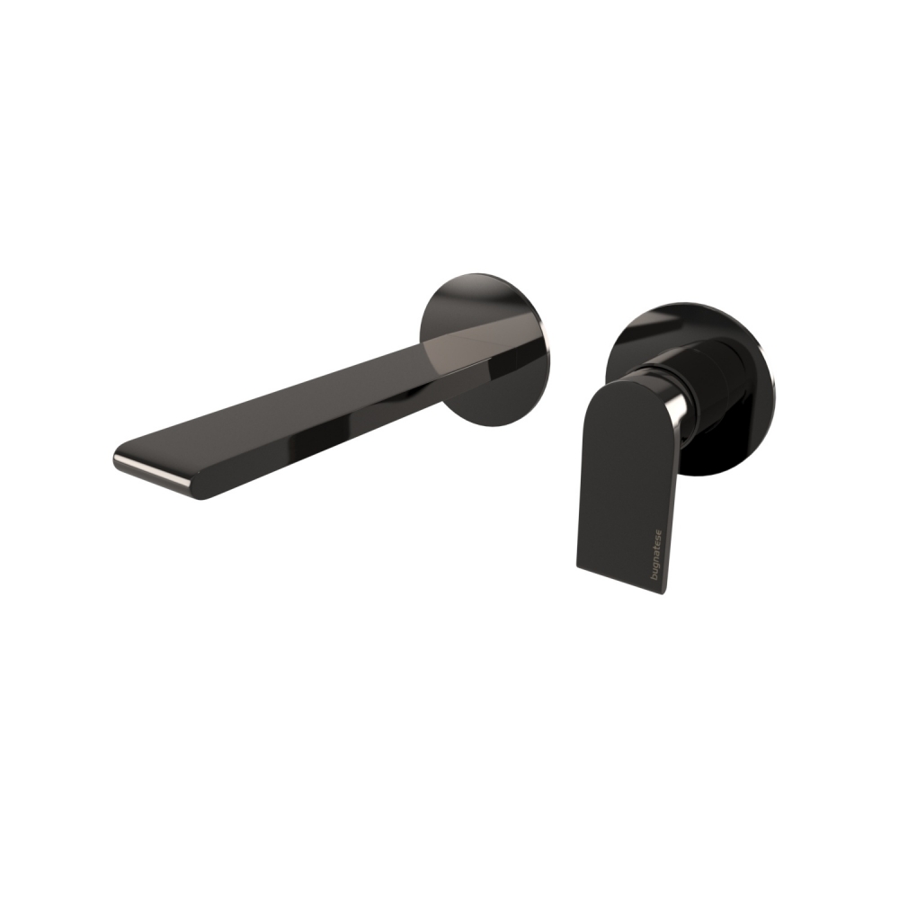 Bugnatese Simple fali mosdócsaptelep 15,5 cm kifolyóval, fényes fekete/króm 6645CNL