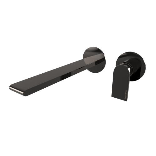 Bugnatese Simple fali mosdócsaptelep 21 cm kifolyóval, fényes fekete/króm 6646CNL