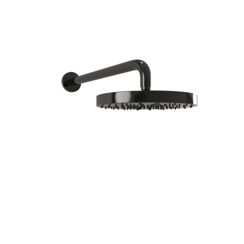 Bugnatese Kerek zuhanyfej 20 cm átmérővel zuhanykarral fényes fekete/króm 79848CNL