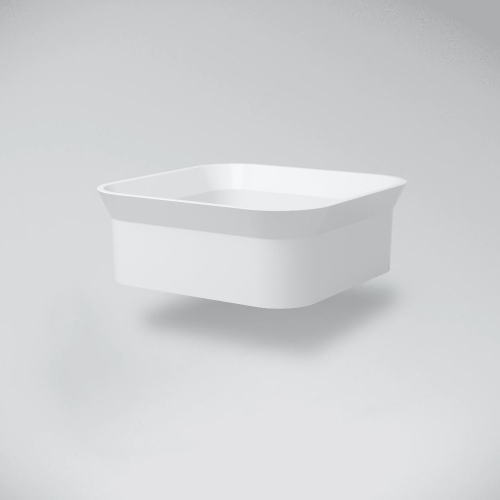 Marmy MARCO 40x40 cm ráültethető öntöttmárvány mosdó, fehér 6 301 70 04 10 18 (K)