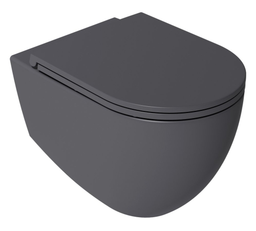 Sapho ISVEA INFINITY RIMLESS fali WC, antracit 10NF02001-2C