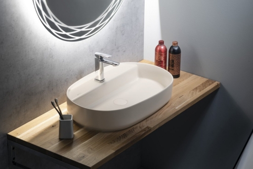 Sapho INFINITY OVAL kerámiamosdó, 60x40cm, matt elefántcsont 10NF65060-2K