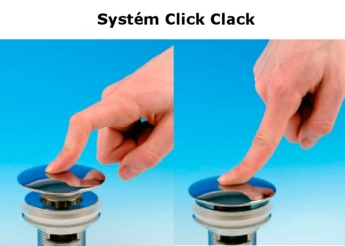 Sapho ISVEA klik-klak mosdólefolyó, 5/4“, 20-70mm, matt lazac kerámia fedéllel 38TP0167I