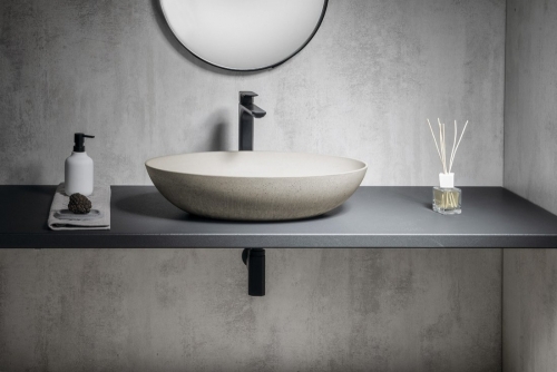 Sapho FORMIGO beton mosdó, 60x14,5x40cm, homok FG023