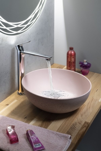 Sapho FORMIGO beton mosdó, átm:39cm, rózsaszín FG035