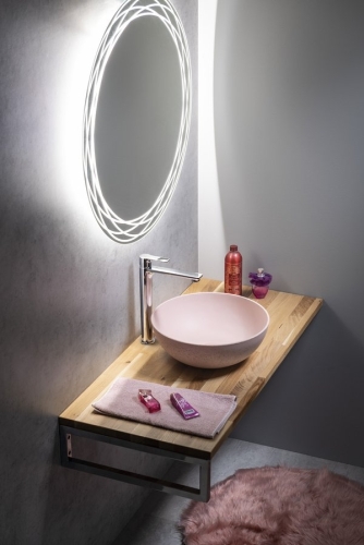 Sapho FORMIGO beton mosdó, átm:39cm, rózsaszín FG035