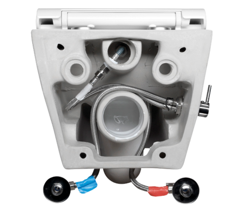 Sapho AVVA RIMLESS fali WC bidézuhannyal, csapteleppel, matt fekete 100315-110