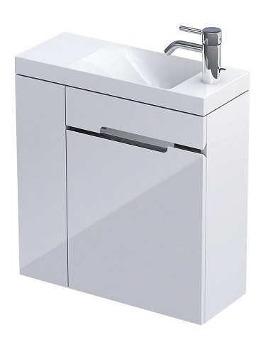 Roltechnik Silver 55 kézmosó szekrénnyel, balos OR33-ZD2D-55-1-L