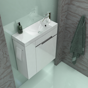 Roltechnik Silver 55 kézmosó szekrénnyel, balos OR33-ZD2D-55-1-L