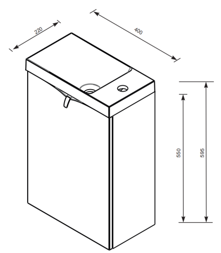 Roltechnik Siena 40 kézmosó szekrénnyel OR45-ZD1D-40-1