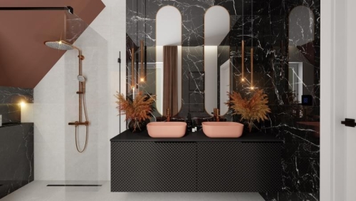 AREZZO design Reni pultra ültethető mosdó terra pink AR-146081