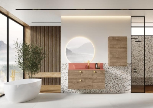 AREZZO design Reni pultra ültethető mosdó terra pink AR-146081