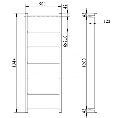 Sapho SHICK törölközőtartó, 500x1344mm, króm SH500
