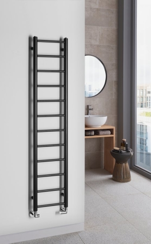 Sapho DINA fürdőszobai radiátor, 300x1380mm, 278W, matt fekete IR373B
