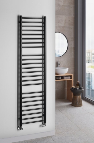 Sapho DINA fürdőszobai radiátor, 400x1560mm, 477W, matt fekete IR374B