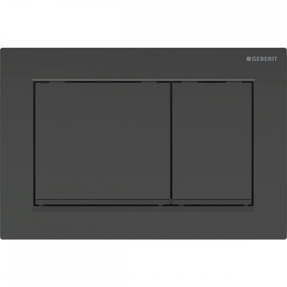 Geberit Omega30 kétmennyiséges öblítésű működtető nyomólap fekete/matt fekete/fekete 115.080.DW.1