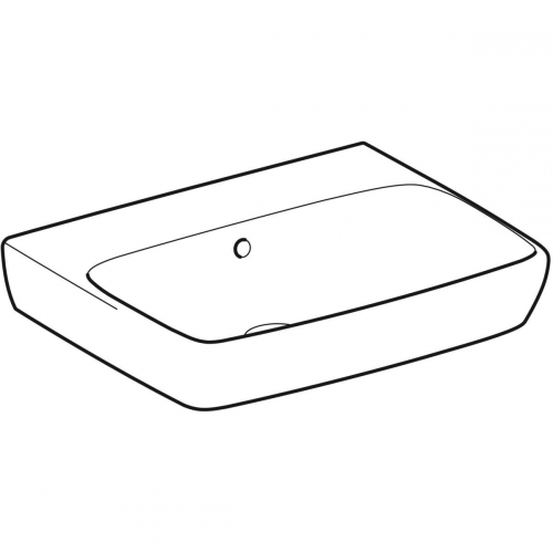Geberit Selnova Square mosdó, 55x17x44 cm, csaplyuk nélkül 500.291.01.7