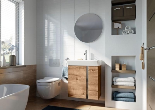 AREZZO design PROVO 50 2 ajtós bútor+mosdó szett, Canela tölgy AR-168350