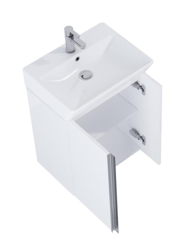 AREZZO design PROVO 60 2 ajtós bútor+mosdó szett, magasfényű fehér AR-168349