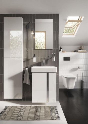 AREZZO design PROVO 60 2 ajtós bútor+mosdó szett, magasfényű fehér AR-168349