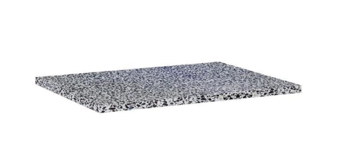 AREZZO design TERRAZZO márványpult 60x46x2 cm fekete matt AR-168812