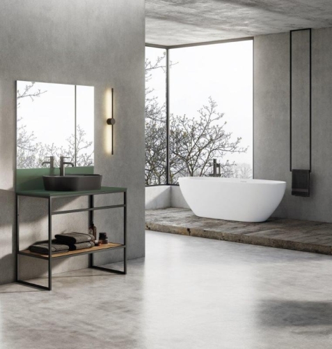 AREZZO design műmárvány mosdópult 100x46x1,5 cm matt zöld AR-168223
